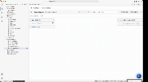Map using Custom Function generating a function between an input array and an output array