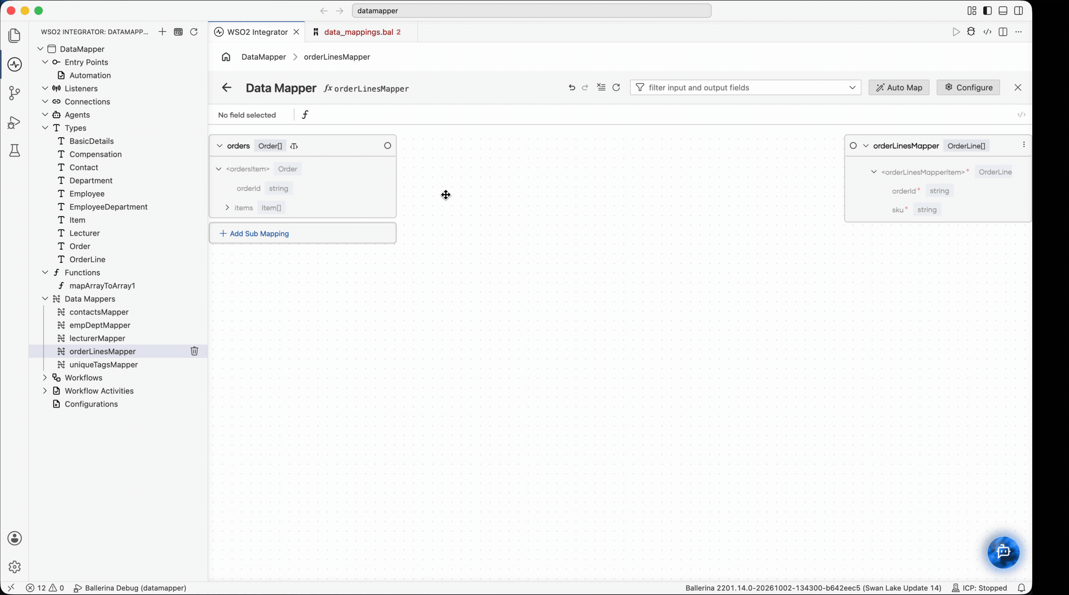 Nested Iterate prompt when mapping a second array inside the focused view