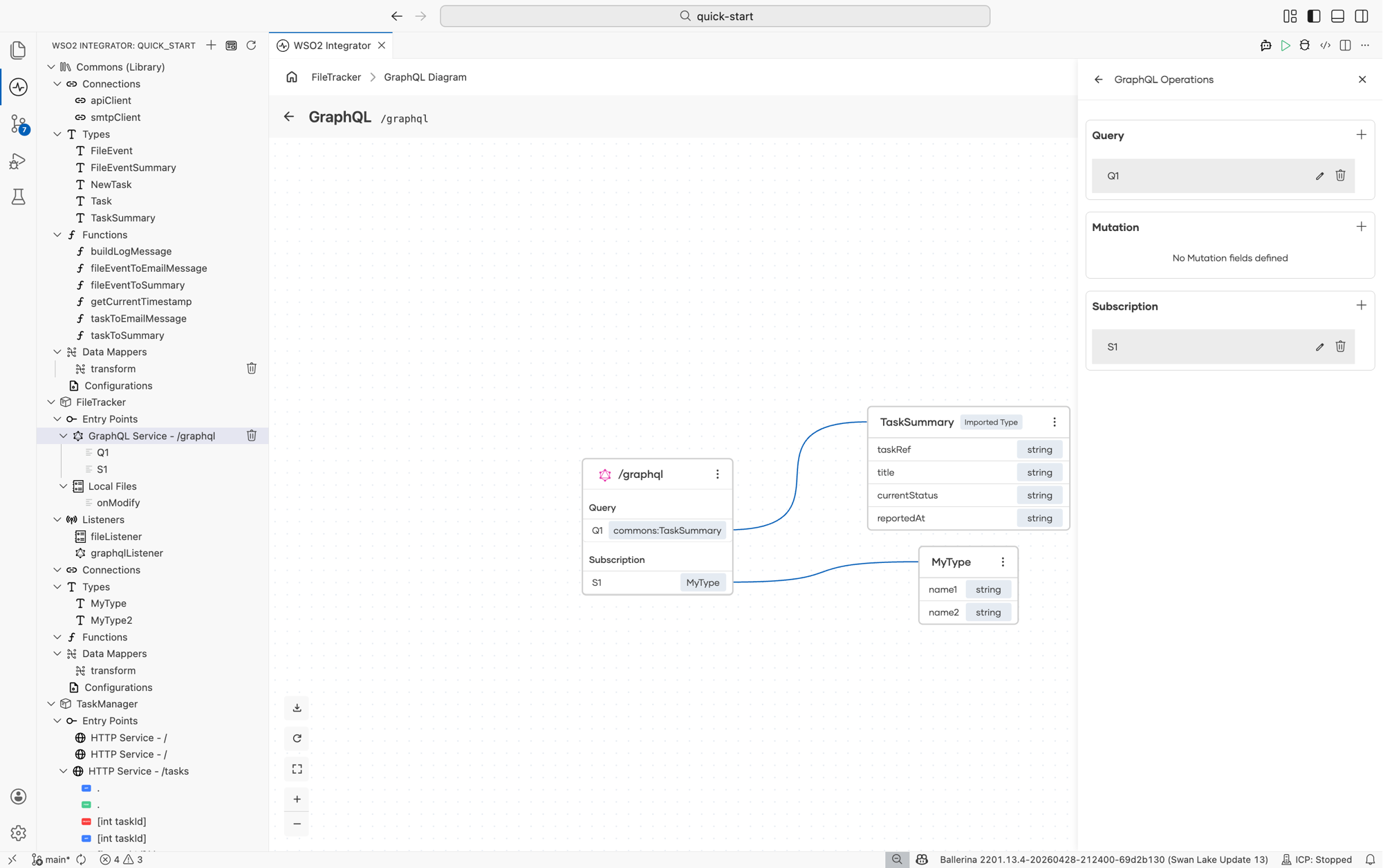 GraphQL Operations side panel