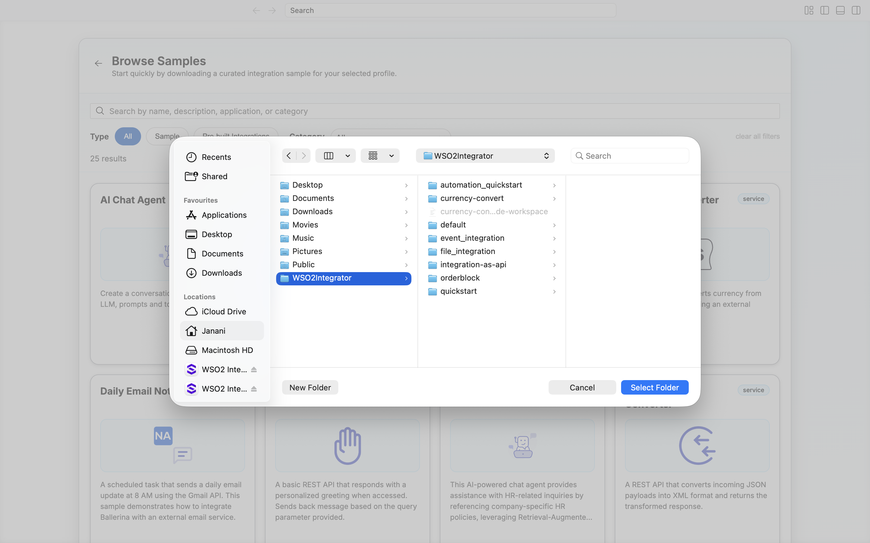 Select folder