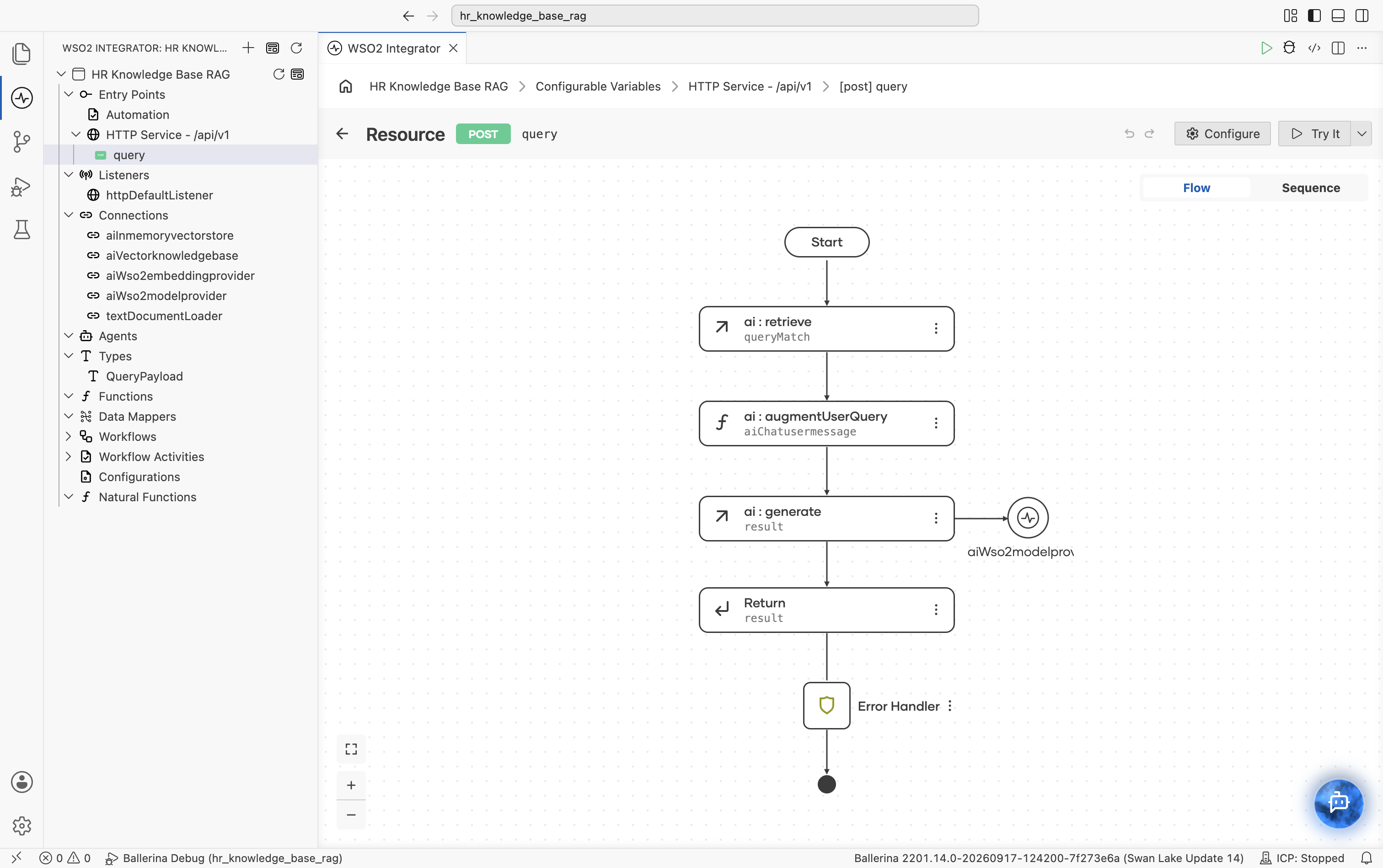 Completed query flow