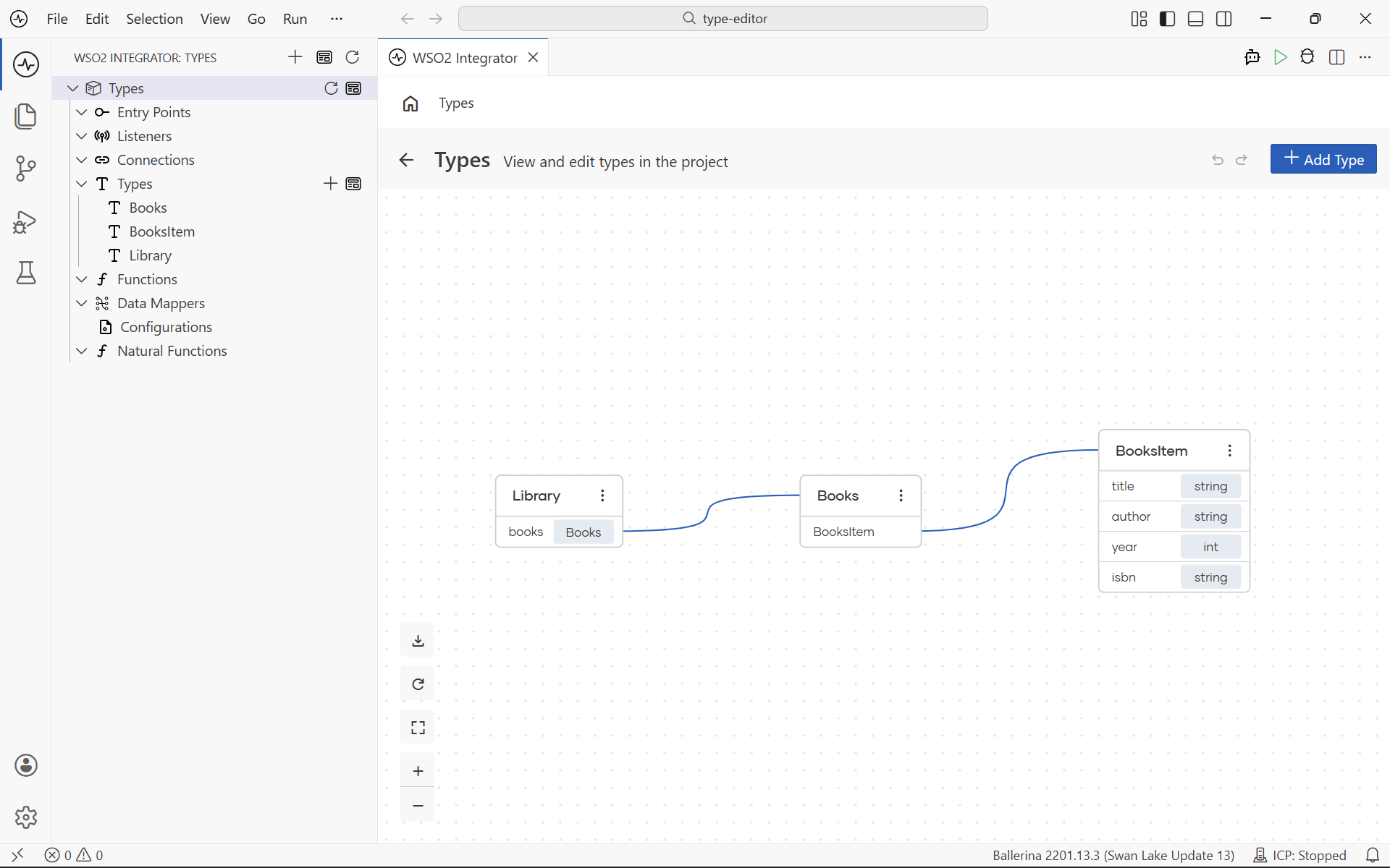 Type Canvas for an integration with records and enums