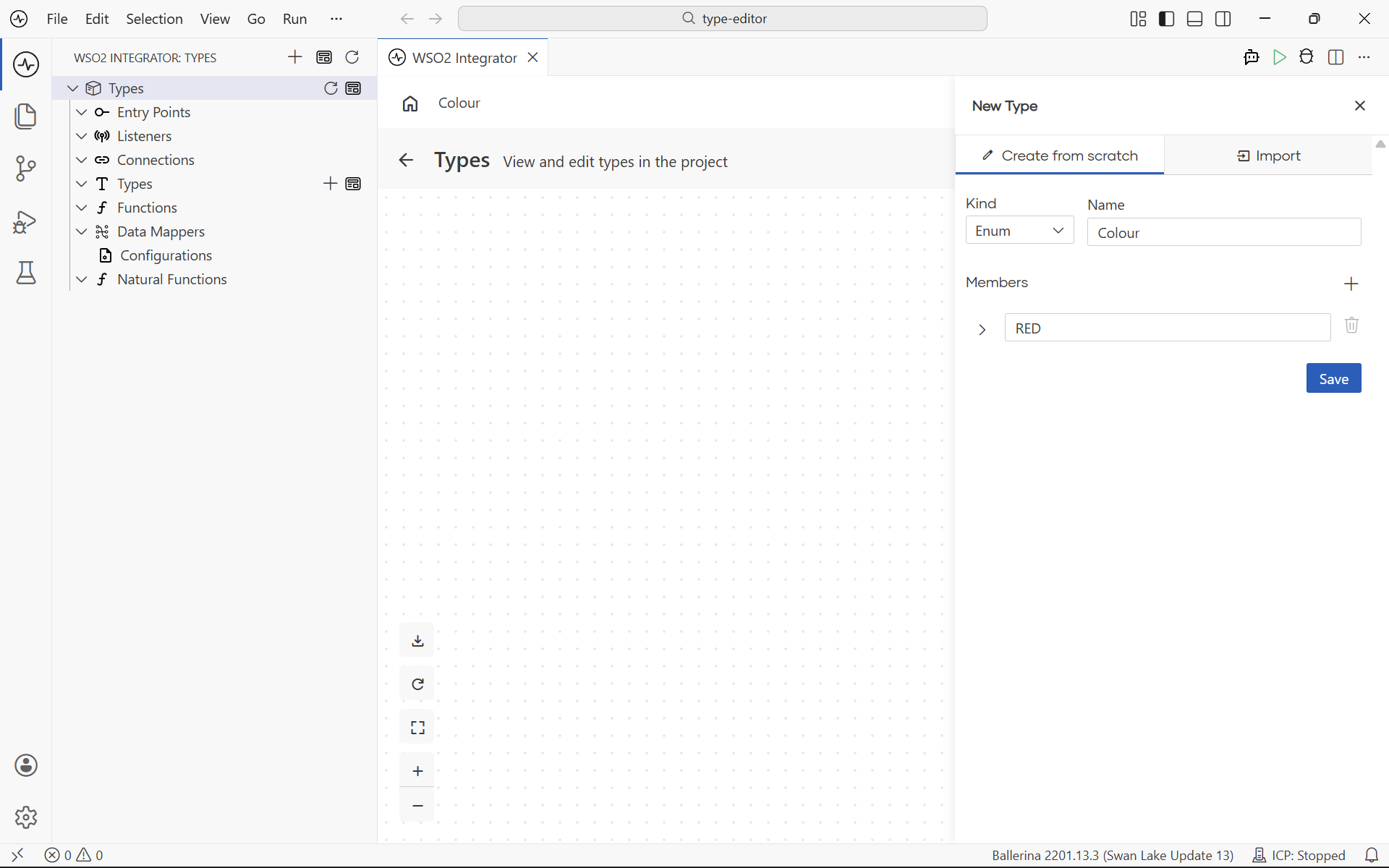 Create an enum type
