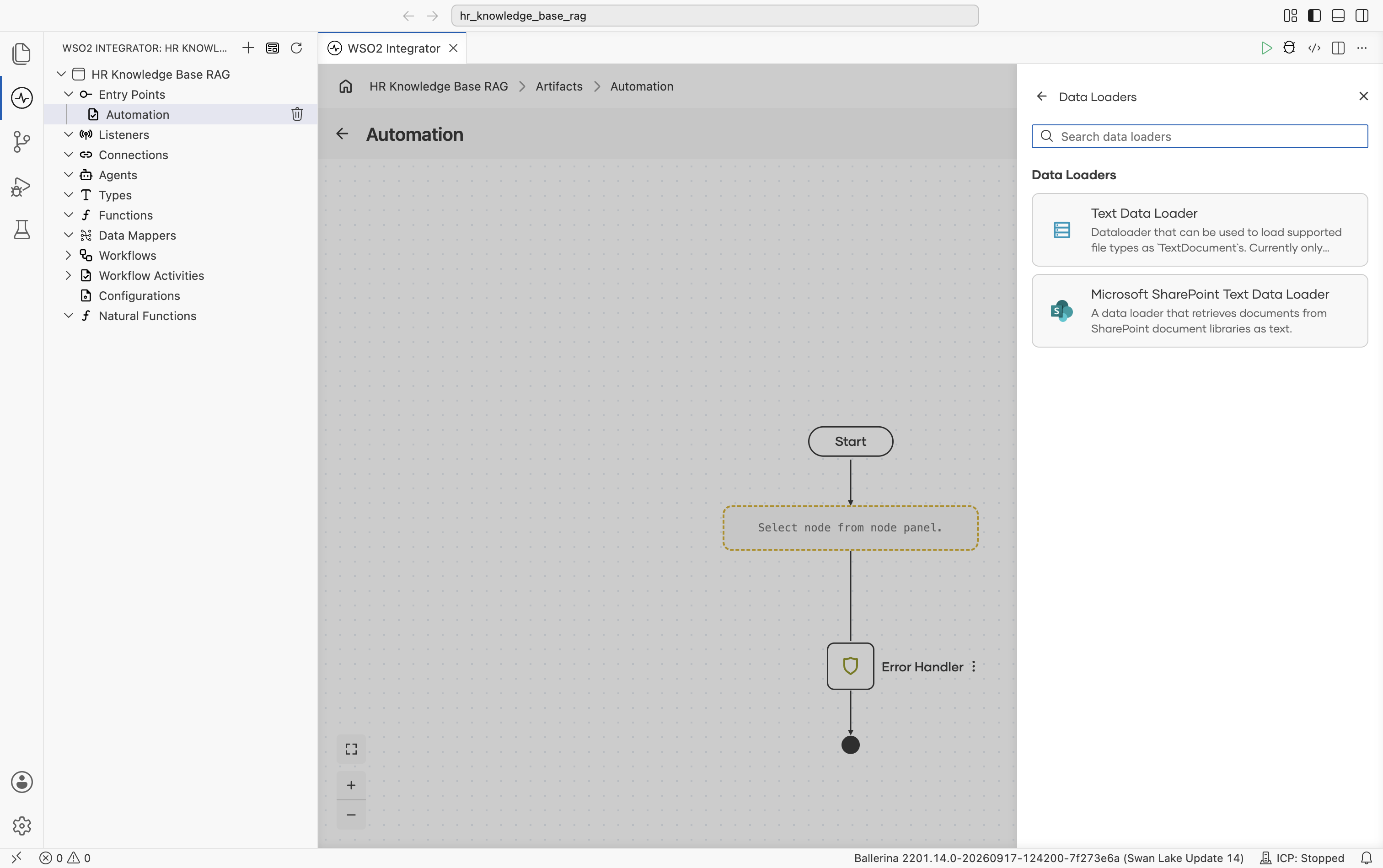 Text Data Loader option