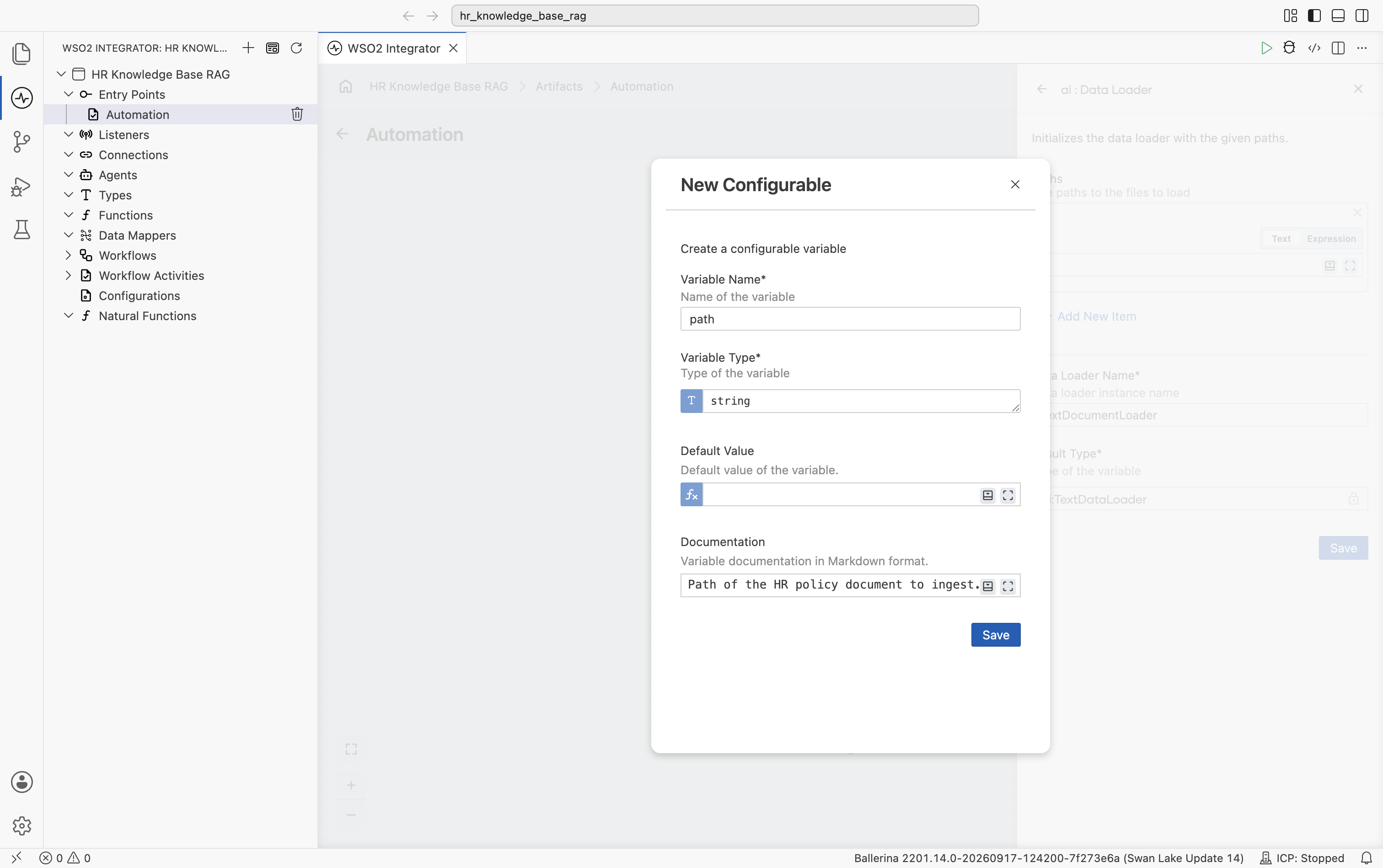 New Configurable dialog for path
