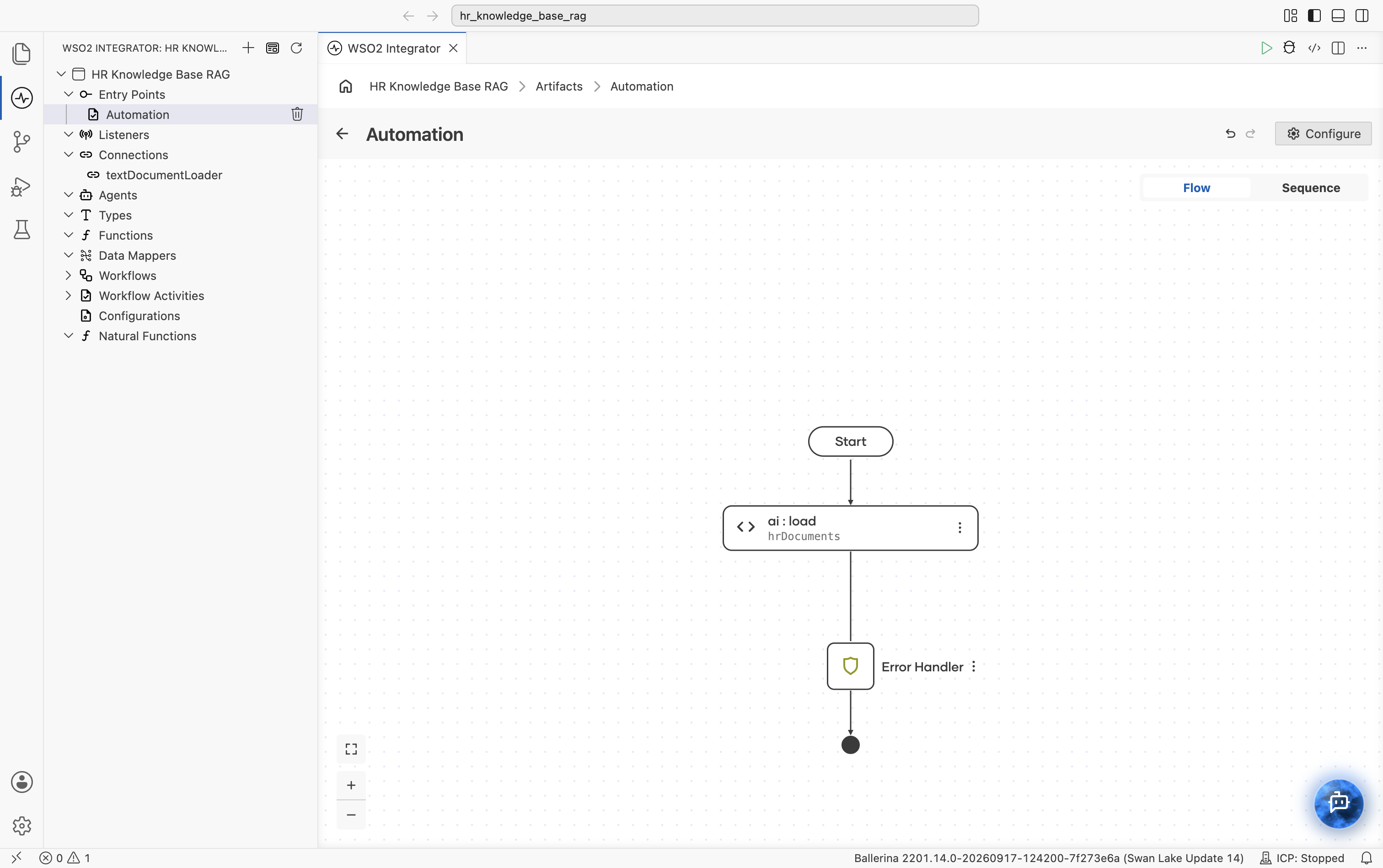 ai:load node added to the flow