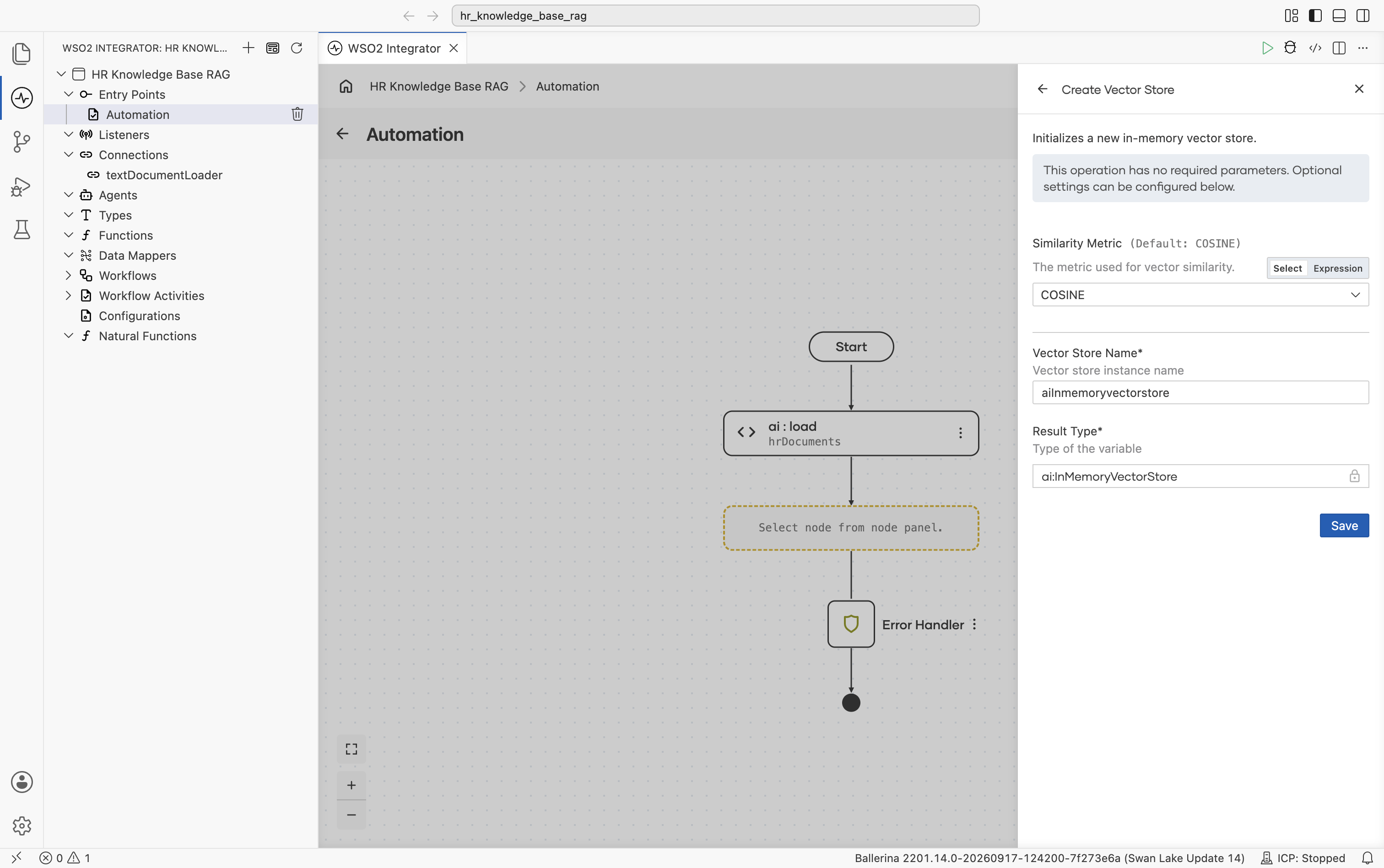 Create Vector Store filled