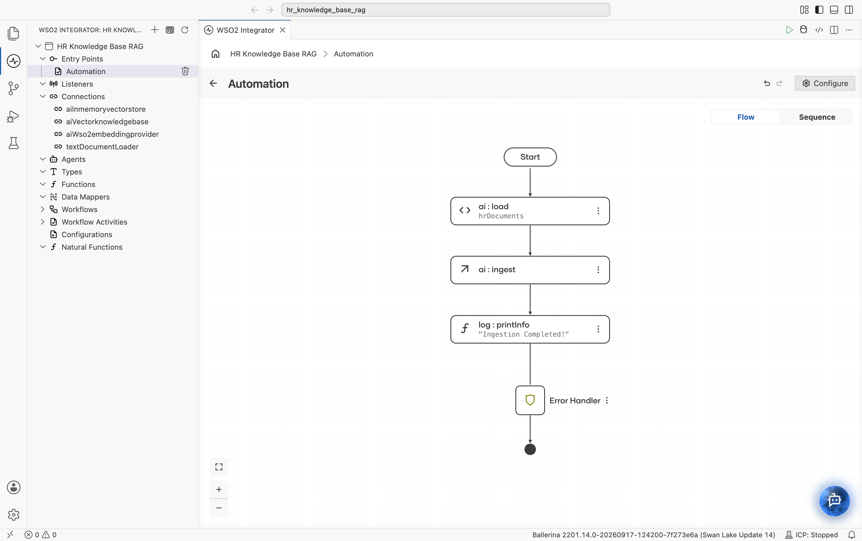 Completed automation flow