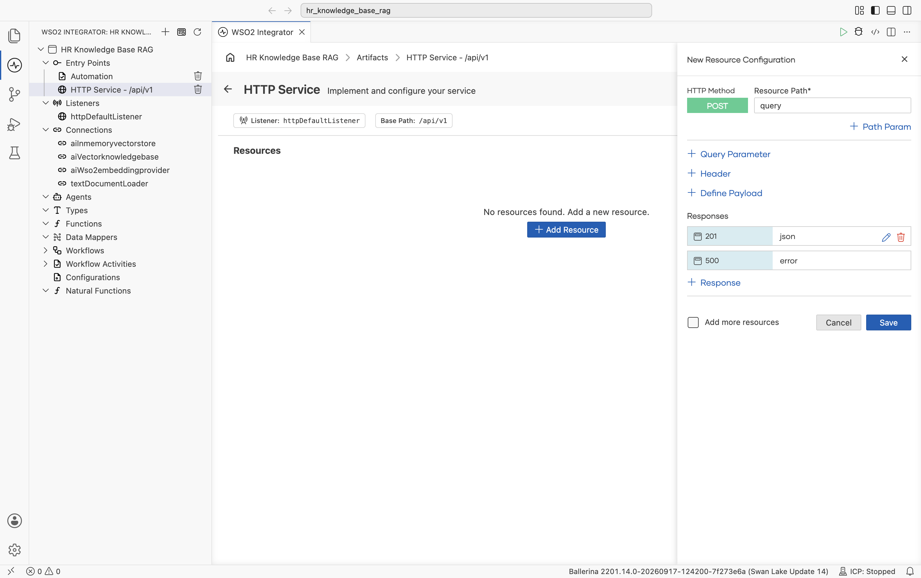 New Resource Configuration