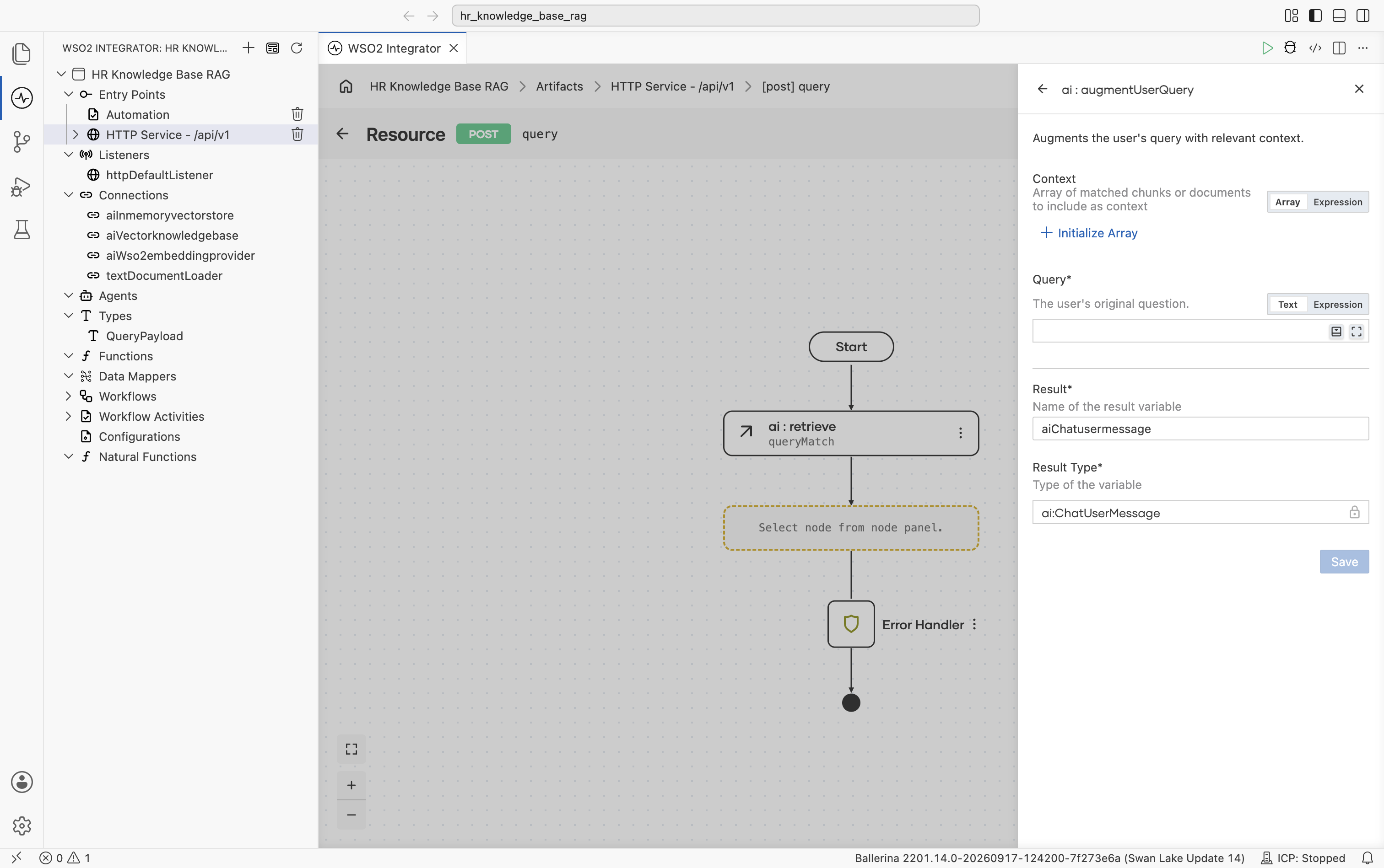 ai:augmentUserQuery form initial state