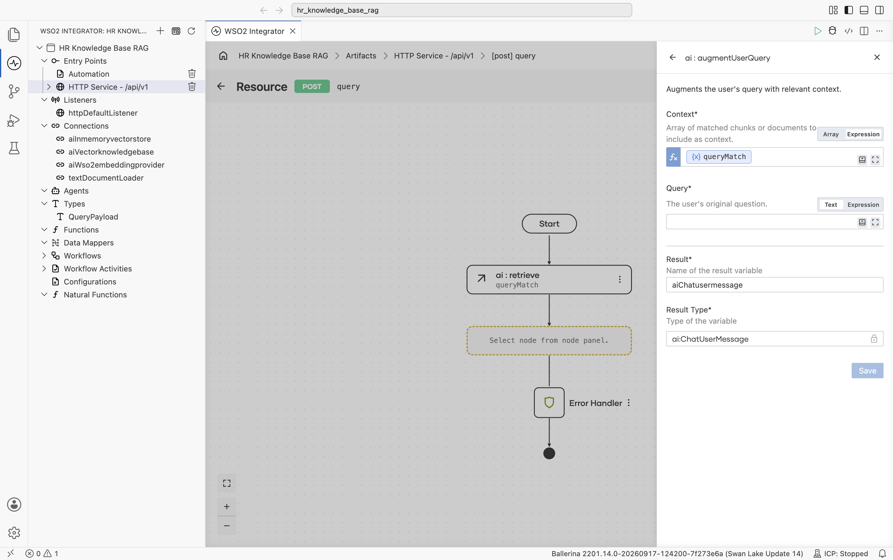 Context set to queryMatch