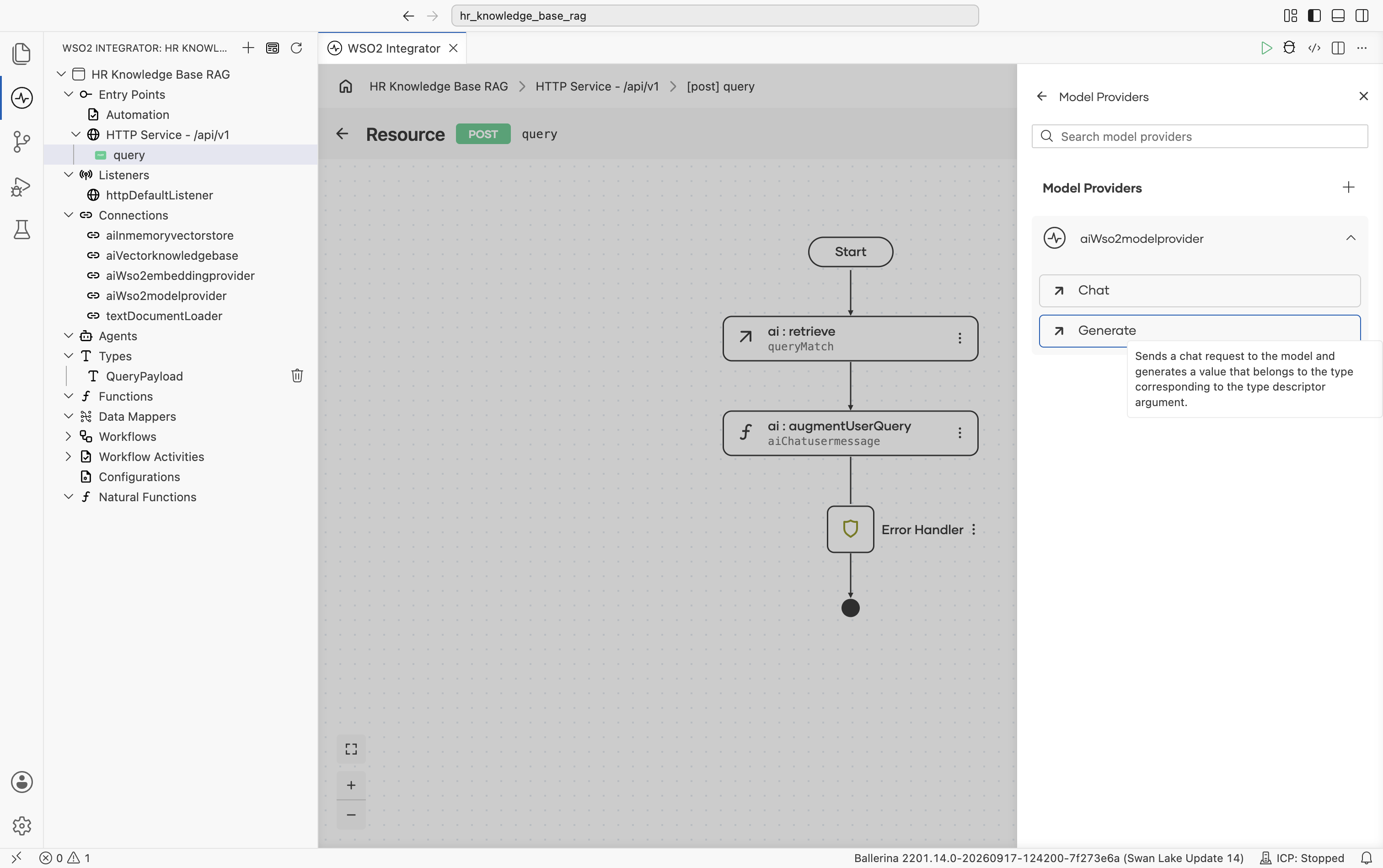 Generate action expanded