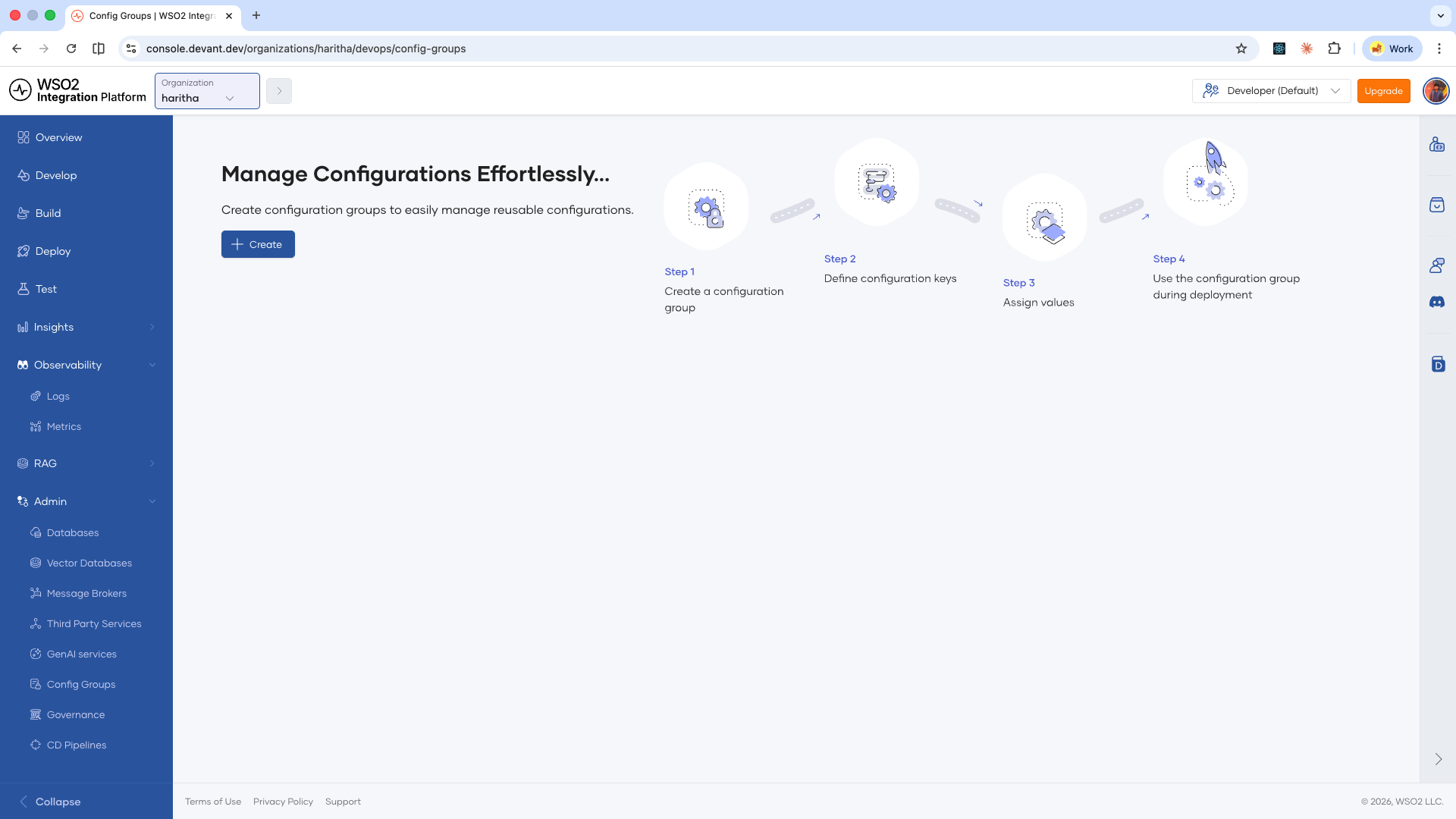 Config Groups Navigation