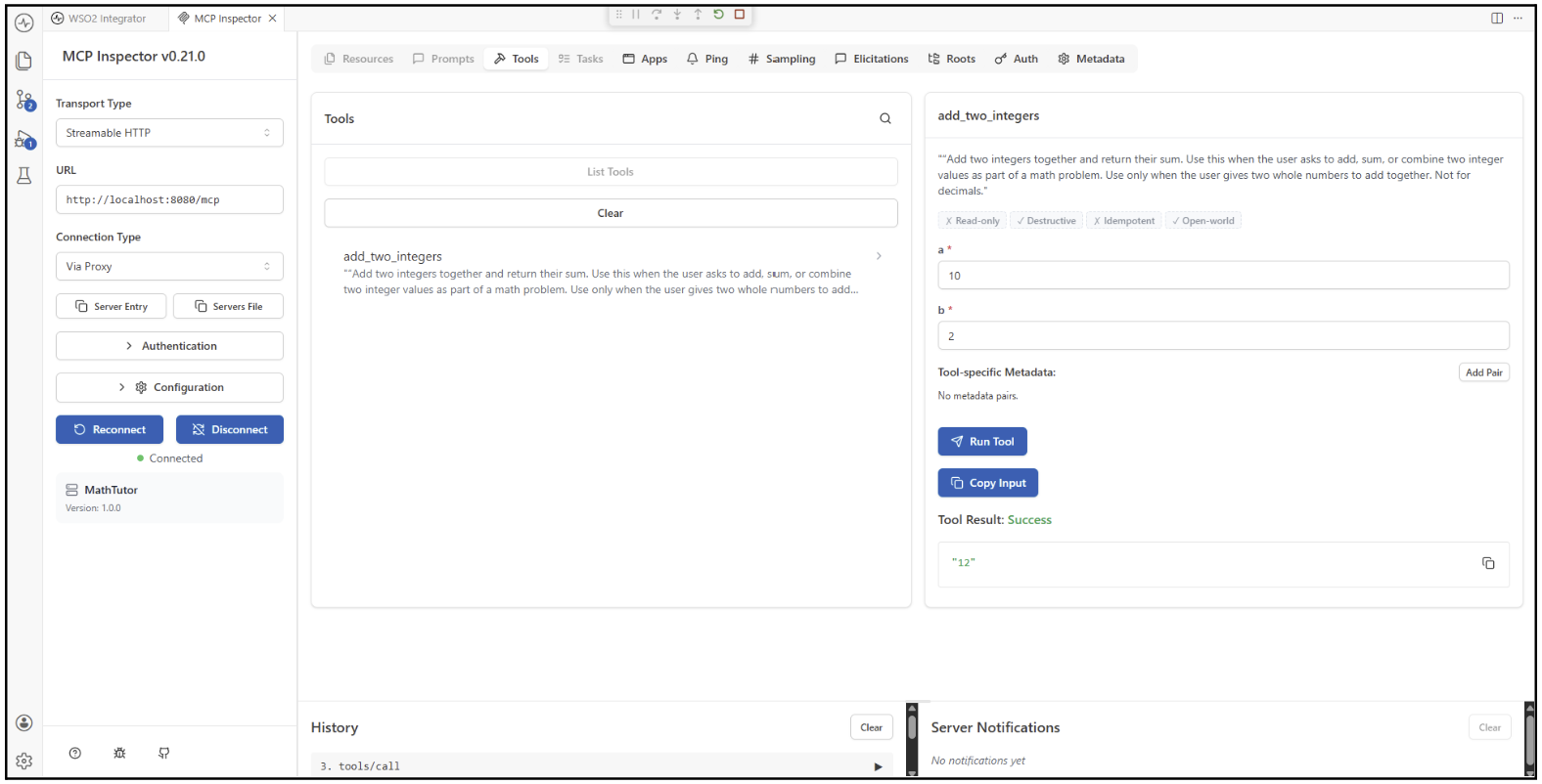 Test with MCP Inspector