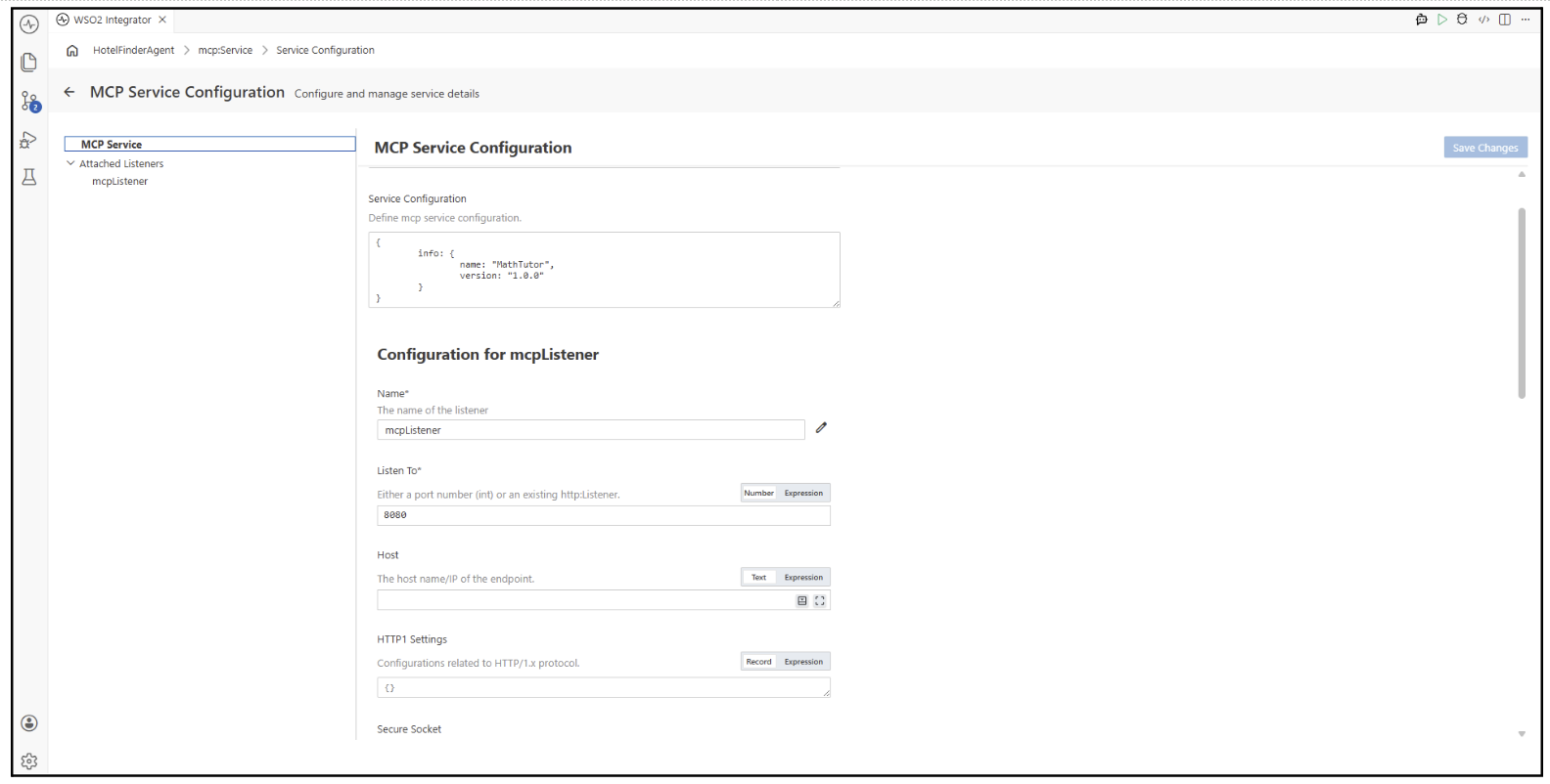 Listener Configuration